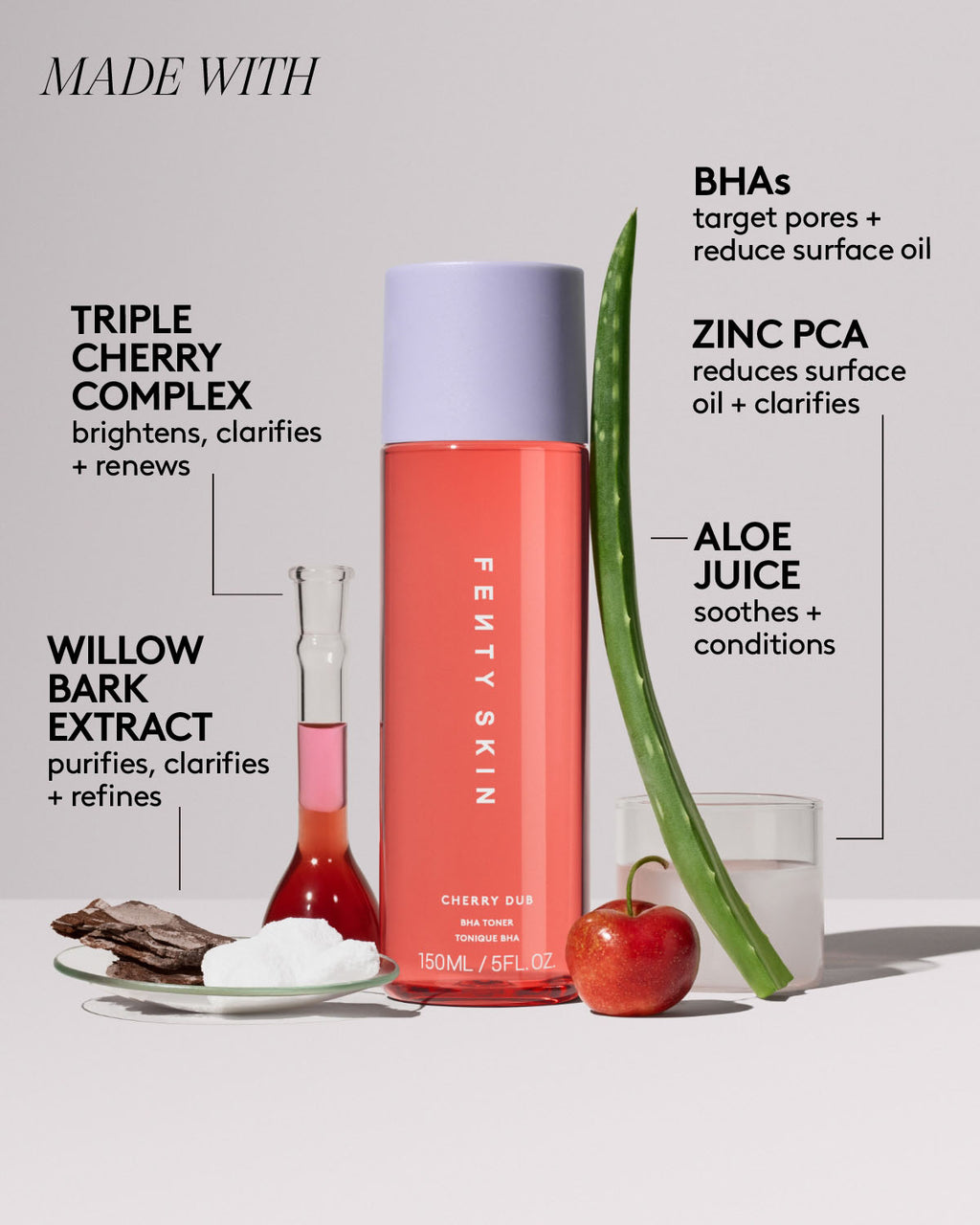 Cherry Dub BHA Toner with Salicylic Acid + Aloe Juice