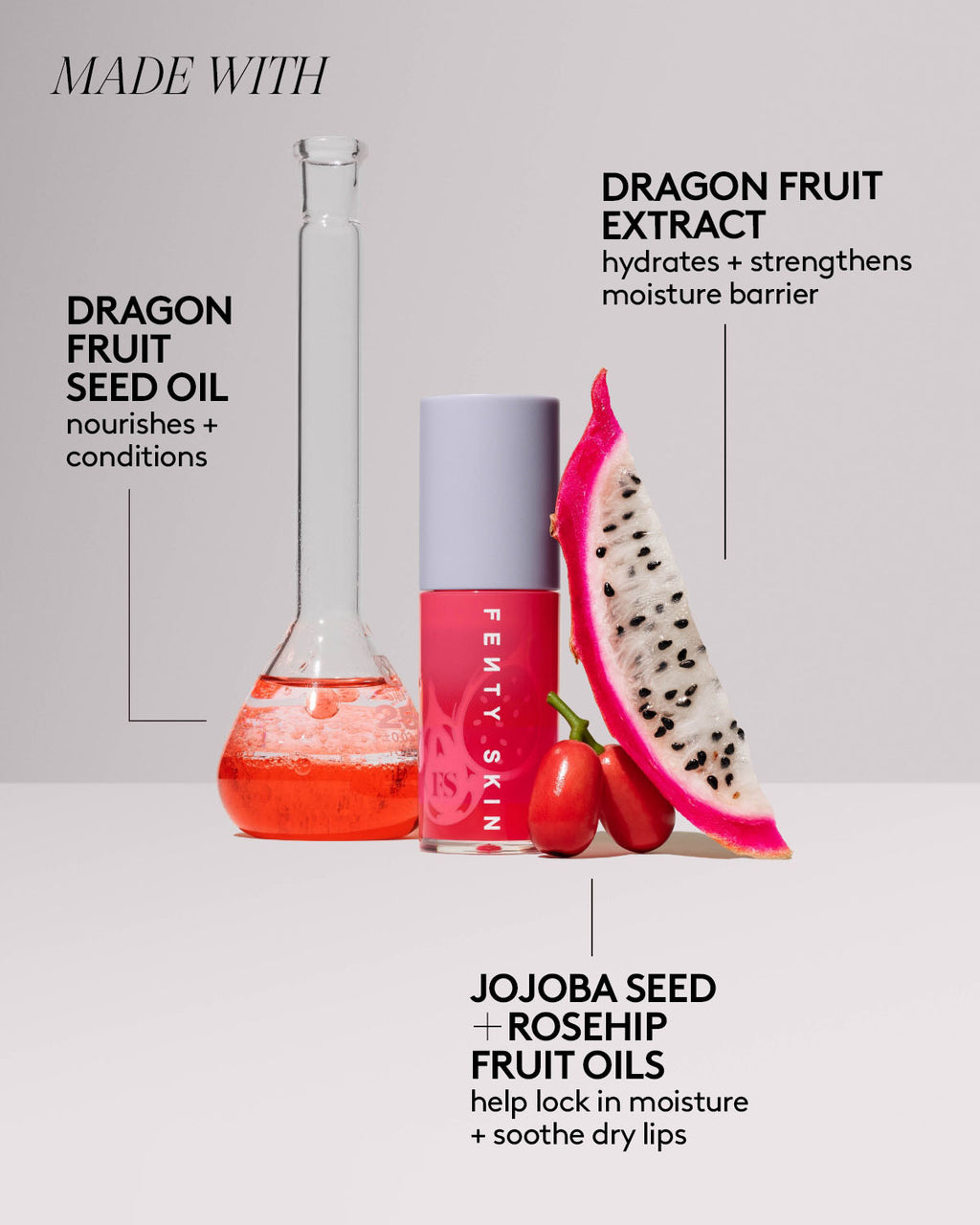Fenty Treatz Hydrating + Strengthening Lip Oil — Dragon Fruit