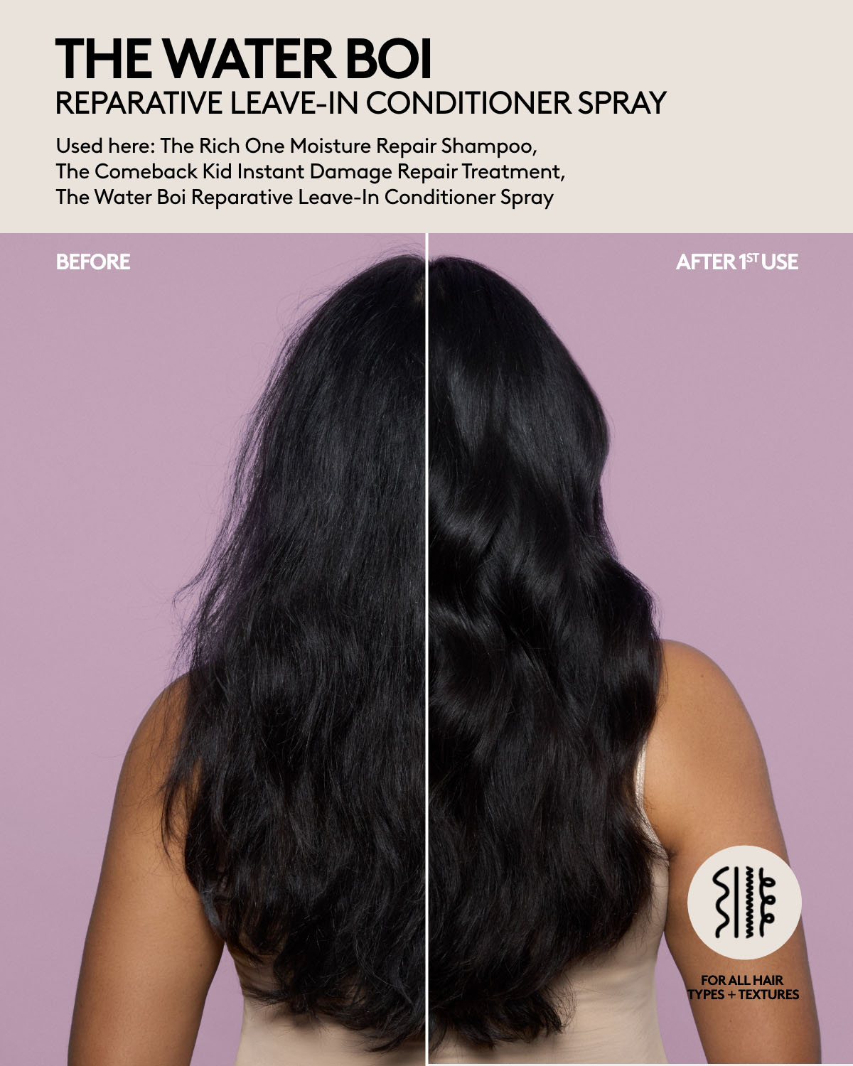 The Water Boi Reparative Leave-In Detangling Conditioner Spray