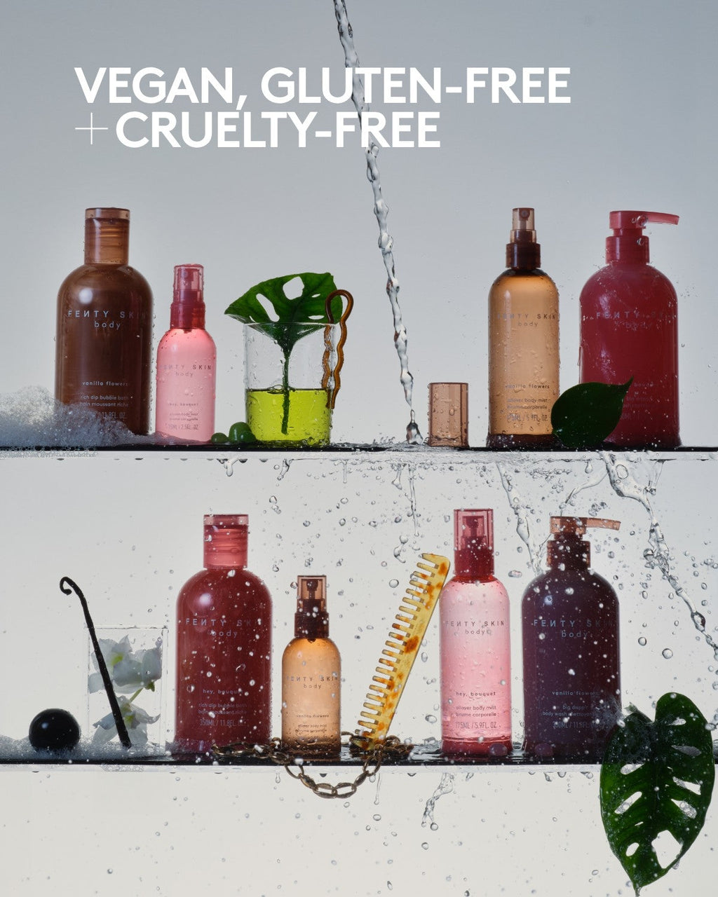 Fenty Skin Body Bath. Shower + Mist Full-Size Bundle